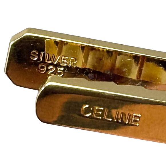 Celine Two-Tone Tie Clip - Picture 4 of 11